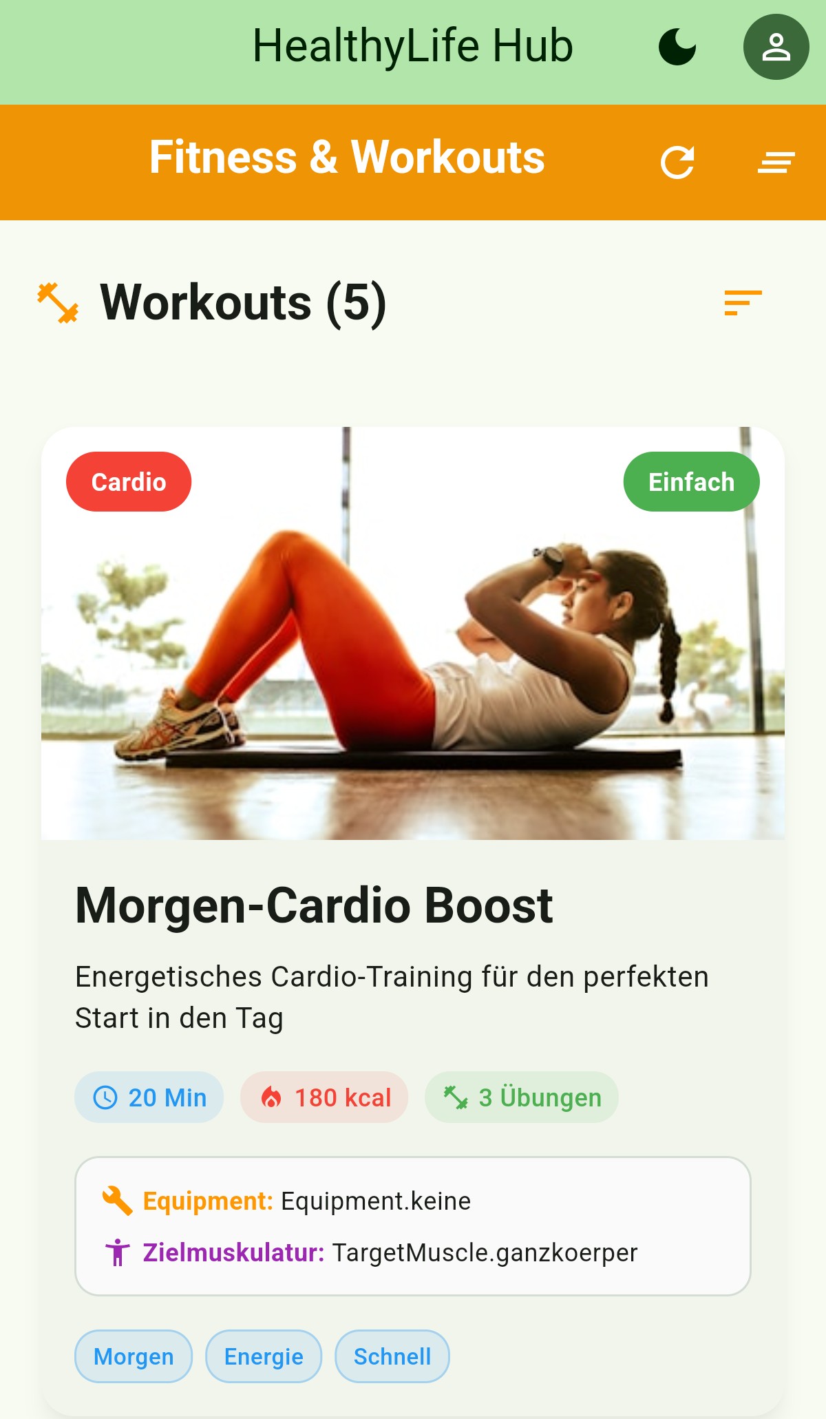 HealthyLife Hub Fitness App