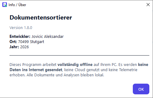 Dokumentensortierer Info